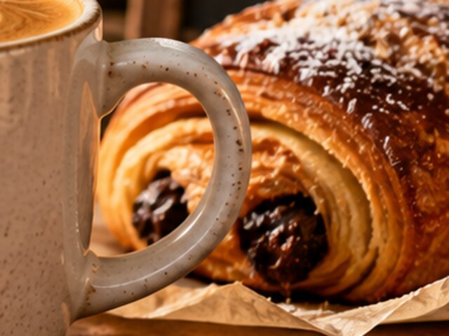 Pain au chocolat fresh from the oven